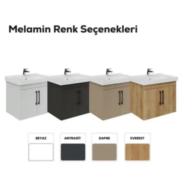 Creavit D20 Kapaklı Lavabo Dolabı Antrasit