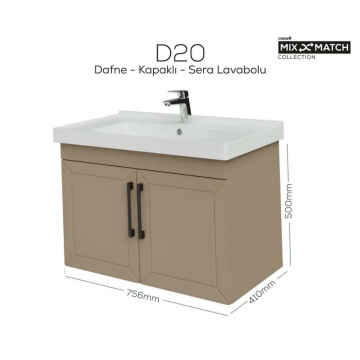 Creavit D20 Kapaklı Lavabo Dolabı Dafne
