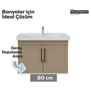 Creavit D20 Kapaklı Lavabo Dolabı Dafne
