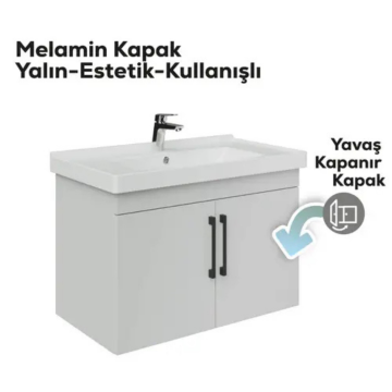 Creavit D20 Kapaklı Lavabo Dolabı Beyaz