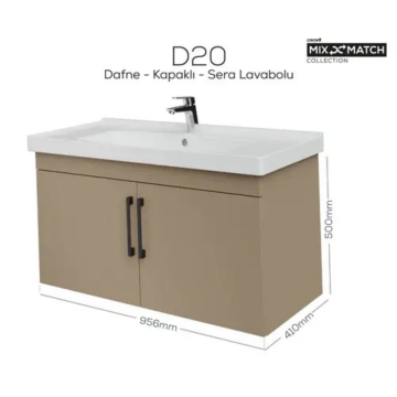 Creavit D20 Kapaklı Lavabo Dolabı Dafne