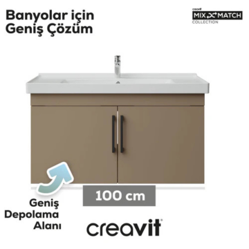 Creavit D20 Kapaklı Lavabo Dolabı Dafne
