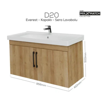 Creavit D20 Kapaklı Lavabo Dolabı Everest