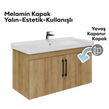 Creavit D20 Kapaklı Lavabo Dolabı Everest