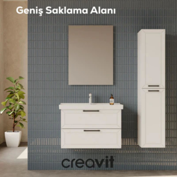 Creavit D20 2 Çekmeceli Lavabo Dolabı Beyaz
