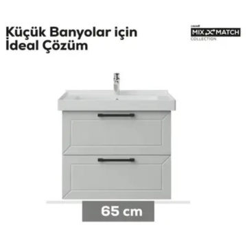Creavit D20 2 Çekmeceli Lavabo Dolabı Beyaz