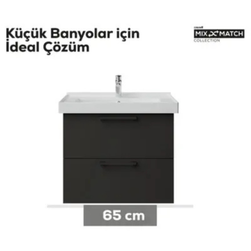 Creavit D20 2 Çekmeceli Lavabo Dolabı Antrasit