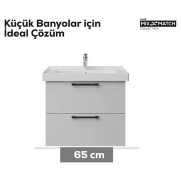 Creavit D20 2 Çekmeceli Lavabo Dolabı Beyaz