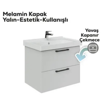 Creavit D20 2 Çekmeceli Lavabo Dolabı Beyaz