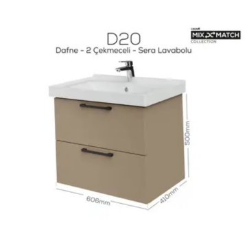 Creavit 2 Çekmeceli Lavabo Dolabı Dafne