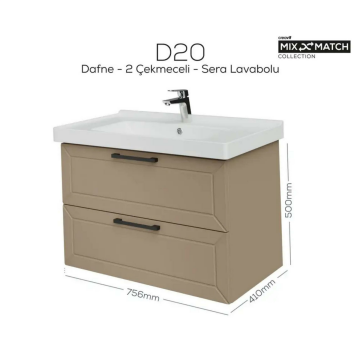 Creavit D20 2 Çekmeceli Dolabı Dafne