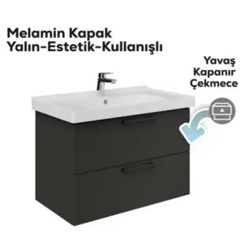 Creavit D20 2 Çekmeceli Lavabo Dolabı Antrasit