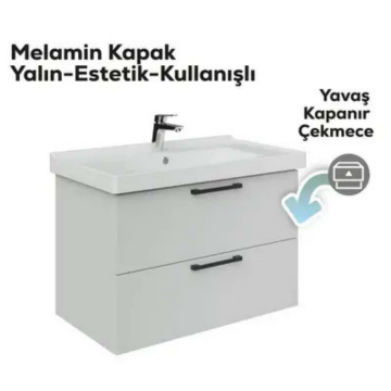 Creavit D20 2 Çekmeceli Lavabo Dolabı Beyaz
