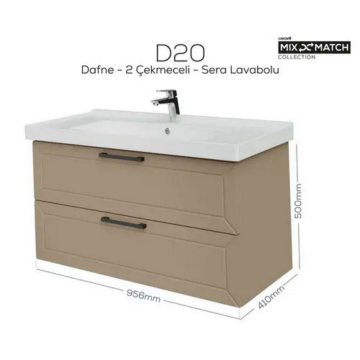 Creavit D20 2 Çekmeceli Lavabo Dolabı Dafne