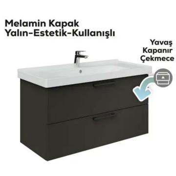 Creavit D20 2 Çekmeceli Lavabo Dolabı Antrasit