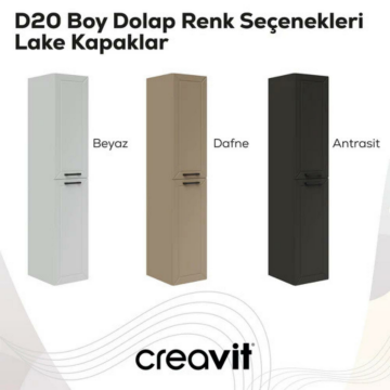 Creavit D20 Sağa Açılır Boy Dolabı Dafne