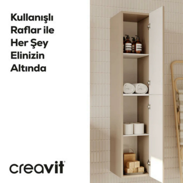 Creavit D20 Sola Açılır Boy Dolabı Dafne