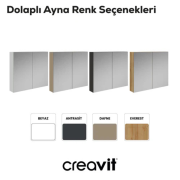 Creavit D20 Aynalı Dolap Everest 800x700x130mm