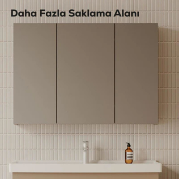 Creavit D20 Aynalı Dolap Antrasit 1000x700x130mm