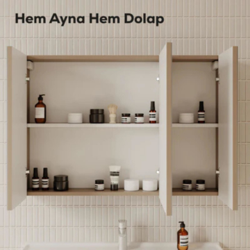 Creavit D20 Aynalı Dolap Antrasit 1000x700x130mm