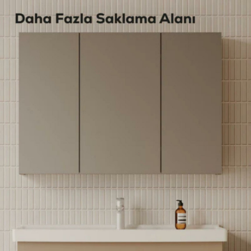 Creavit D20 Aynalı Dolap Beyaz 1000x700x130mm