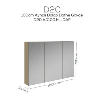 Creavit D20 Aynalı Dolap Dafne