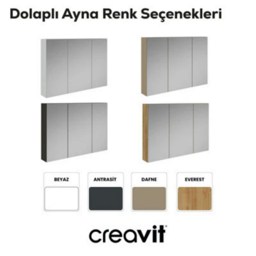 Creavit D20 Aynalı Dolap Dafne 1000x700x130 mm