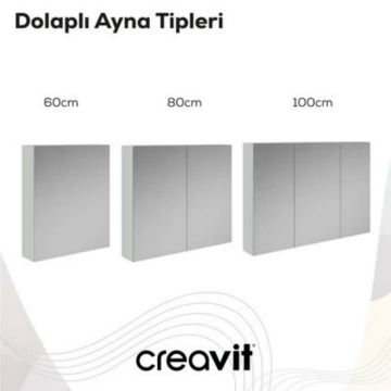 Creavit D20 Aynalı Dolap Dafne 1000x700x130 mm