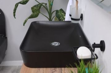 Creavit Ultra Dikdörtgen Çanak Lavabo Siyah Mat 60cm