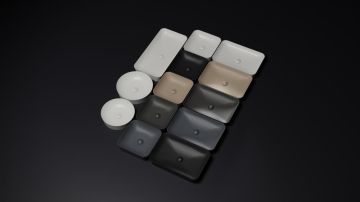 Creavit Ultra Kare Çanak Lavabo Siyah Mat 40cm