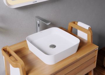 Creavit Ultra Kare Çanak Lavabo Beyaz 40cm