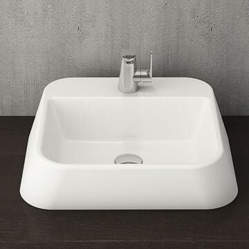 Bocchi Firenze Batarya Banklı Çanak Lavabo - Parlak Beyaz