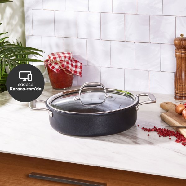 Karaca Bio Diamond Pro İndüksiyon Tabanlı Karnıyarık Tencere 26 cm 3,7 Lt