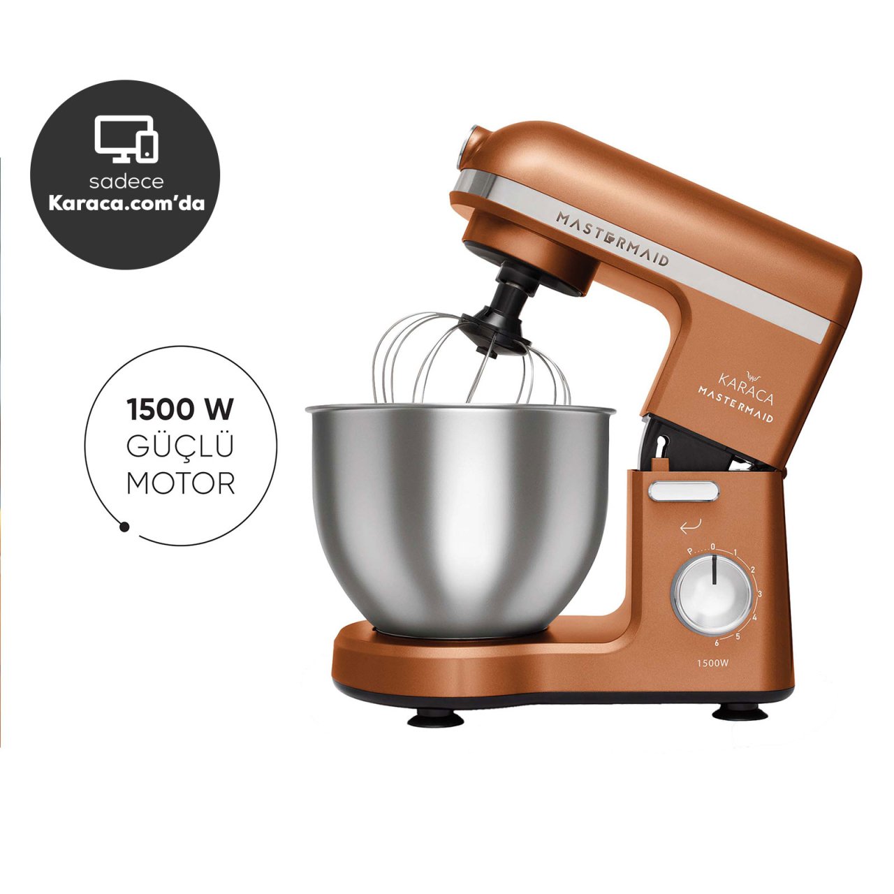 Karaca Mastermaid Chef Stand Mikser Bronzy 1500W 5 Lt