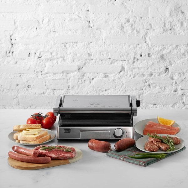 Karaca Biogranit Izgara ve Tost Makinesi Inox 2000W
