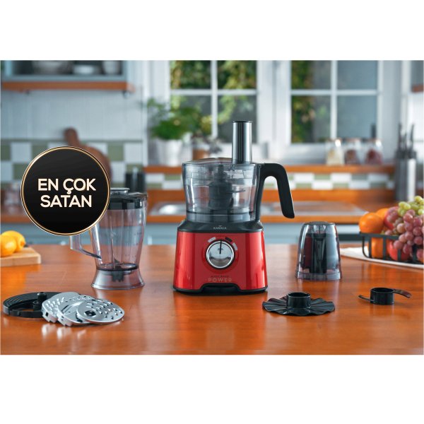 Karaca Mastermaid Power Multifunctional 10 in 1 Imperial Red Gıda Hazırlama Seti 2000w
