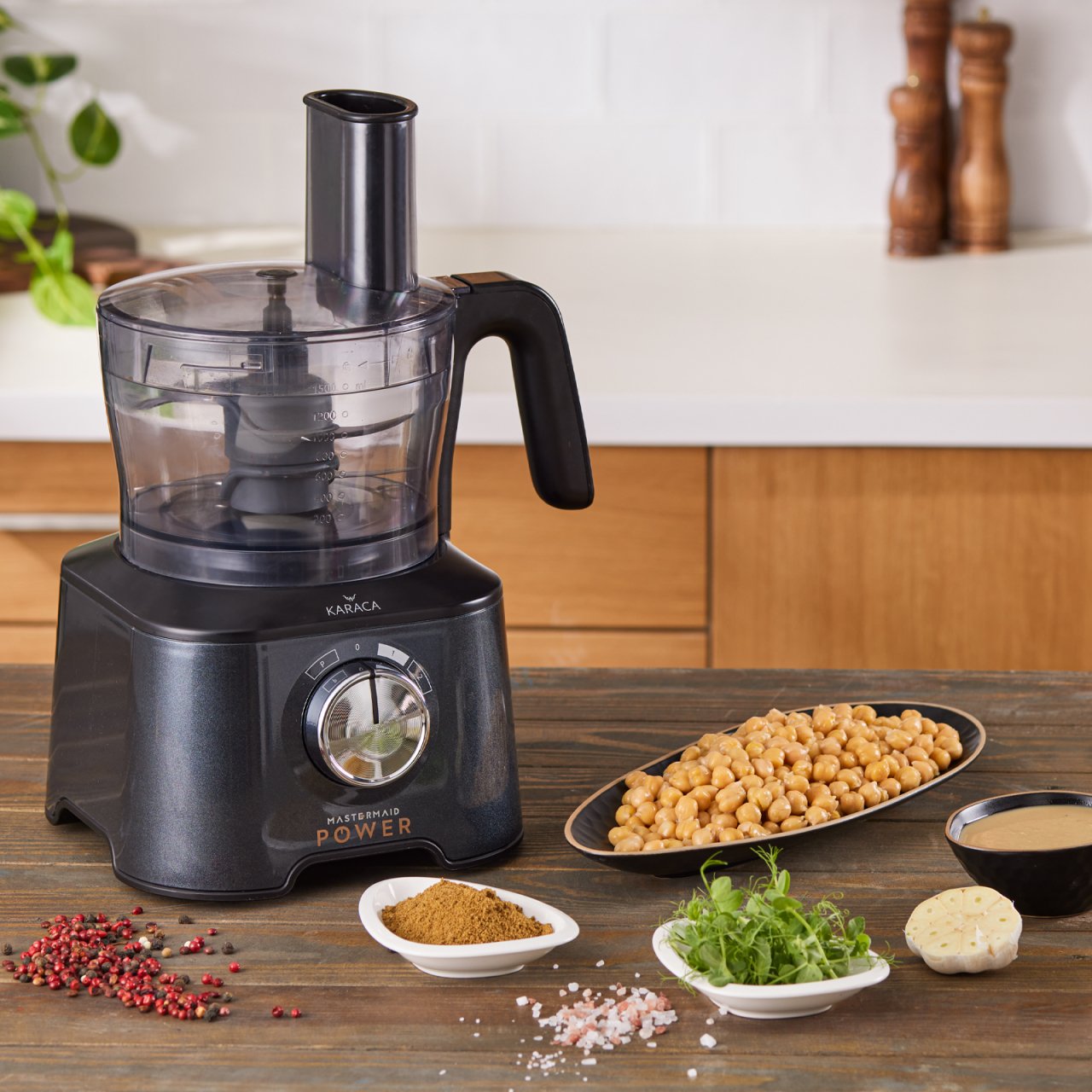 Karaca Mastermaid Power Multifunctional 10 in 1 Shiny Black Gıda Hazırlama Seti 2000w