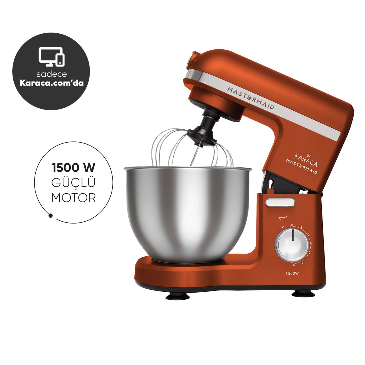 Karaca Mastermaid Chef Stand Mikser Sunburn 1500W 5 Lt