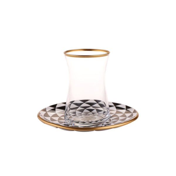Karaca Black Gold 6lı Çay Seti