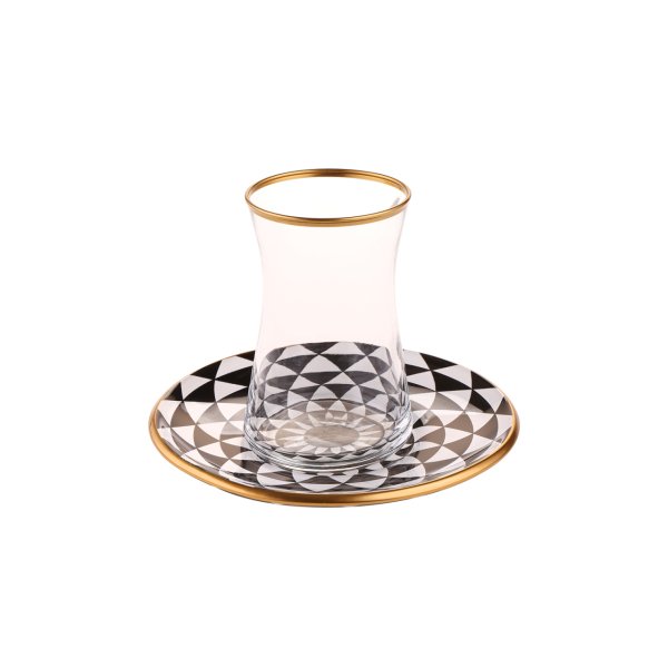 Karaca Black Gold 6lı Çay Seti