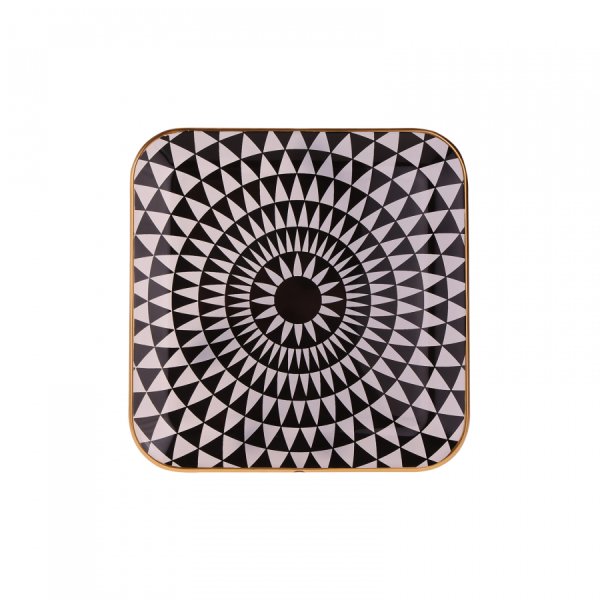 Karaca Black Gold 6lı Kare Cam Pasta Takımı