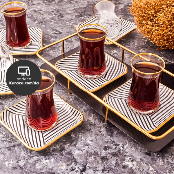 Karaca Black Noir 12 Parça 6 Kişilik Çay Seti