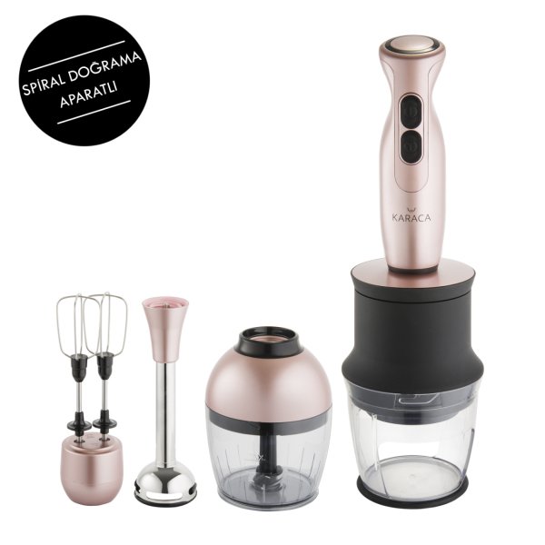 Karaca Blendfit Spiral Sebze Doğrayıcı 4 in 1 Set Rosegold