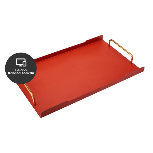 Karaca Mia Turuncu Metal Tepsi 40x25 cm