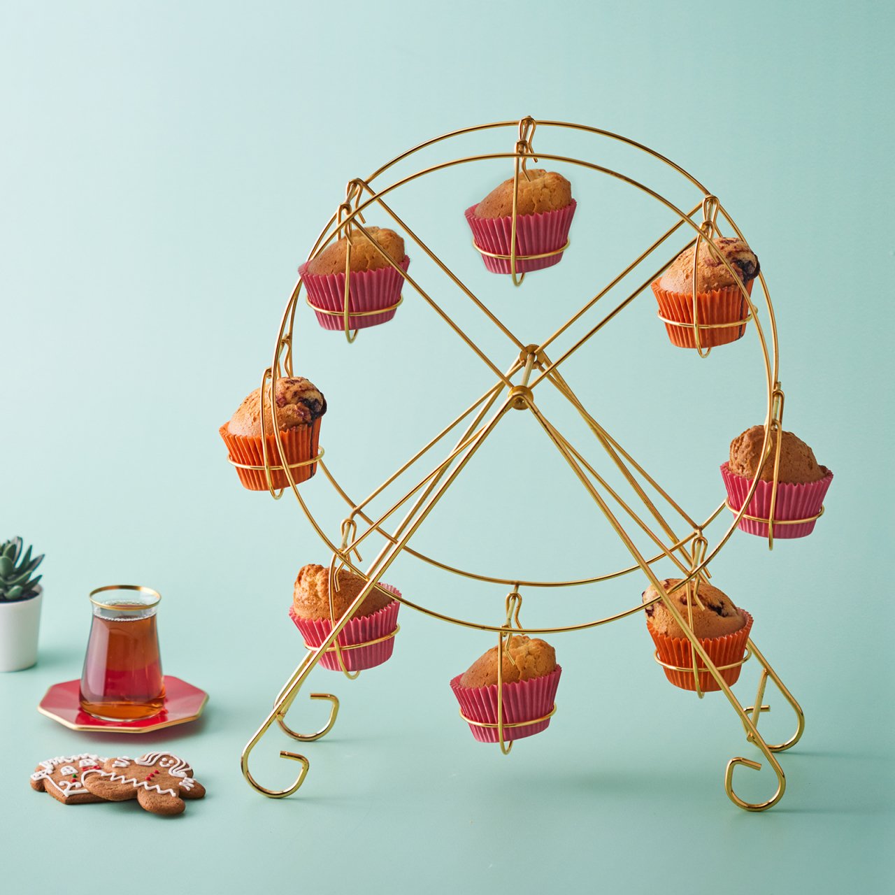 Emsan Line Cupcake Standı Gold