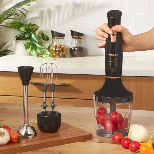 Emsan Magic Power Midi 4\'lü Blender Seti Siyah