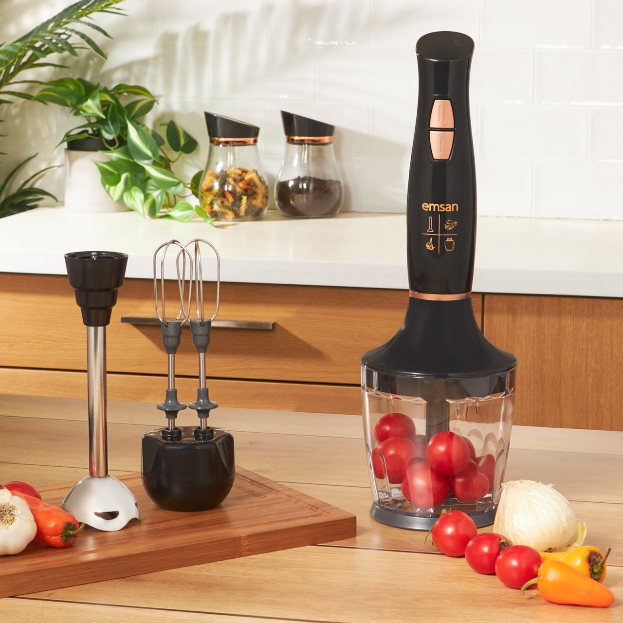 Emsan Magic Power Midi 4\'lü Blender Seti Siyah