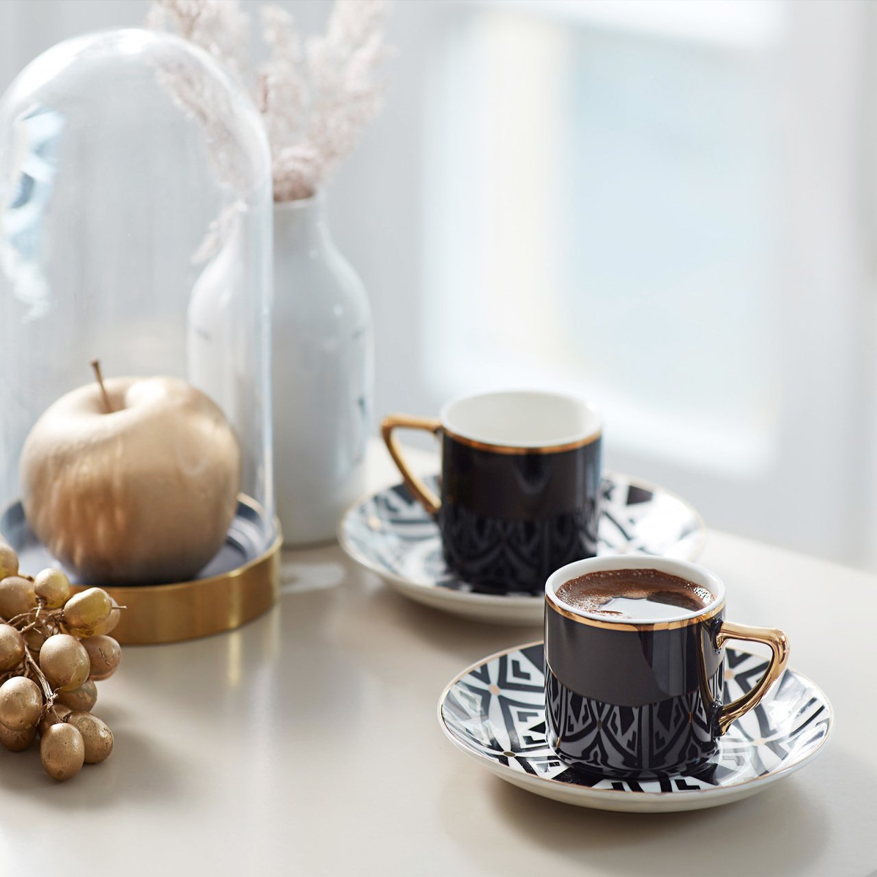 Karaca Monochrome 4 Kişilik Kahve Fincanı Takımı 90 ml