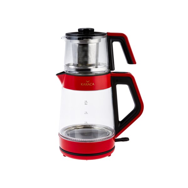 Karaca Retro Kırmızı Cam Led Işıklı Çay Makinesi