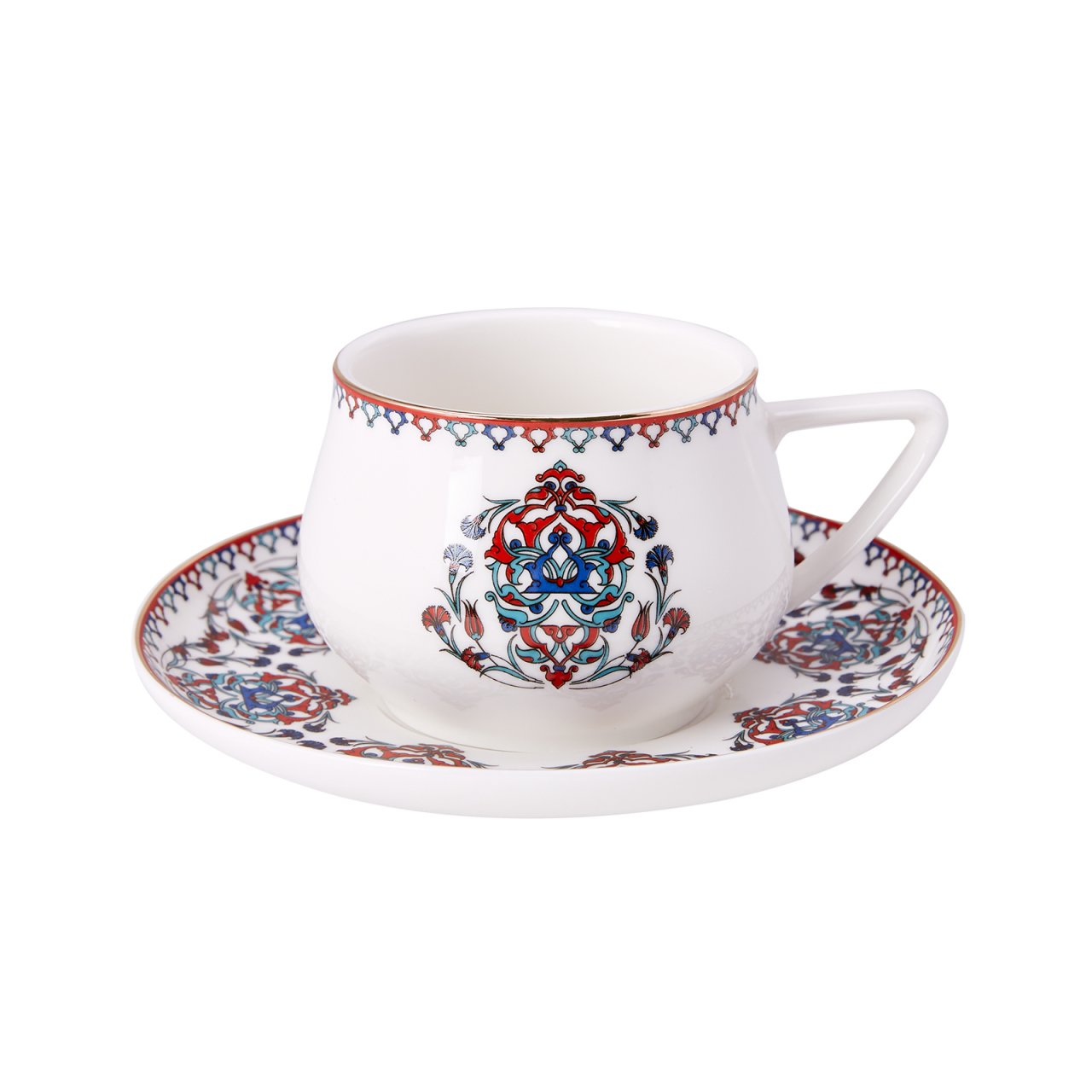 Karaca Nakkaş 4 Kişilik Çay Fincan Takımı 220 ml